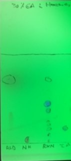 Reaction mixture TLC analysis shows the presence of many compounds.