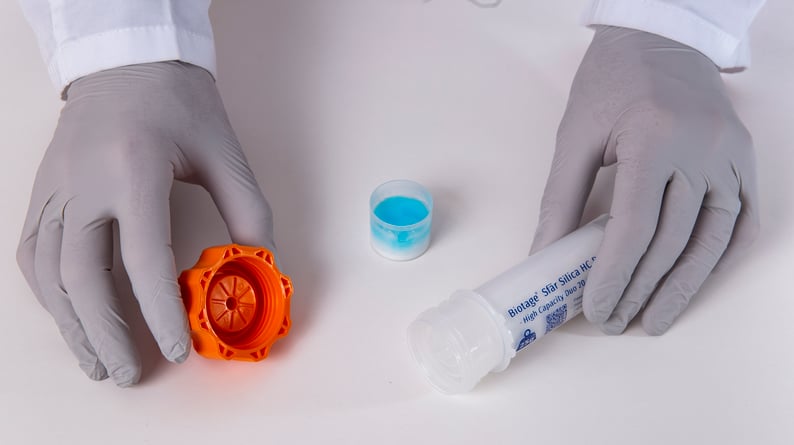 The Samplet in Sfär D accessible column offers the advantage of dry loading also with a liquid sample