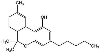 biotage-an919-figure1-structure-of-9-tetrahydrocannabinol-thc
