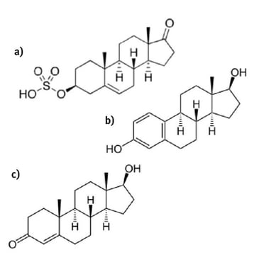 biotage-an923-figure1-structures-of-a-dheas-b-estradiol-c-testosterone