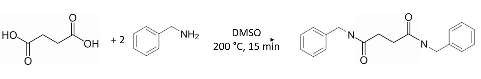 Succinic acid + benzylamine synthesis