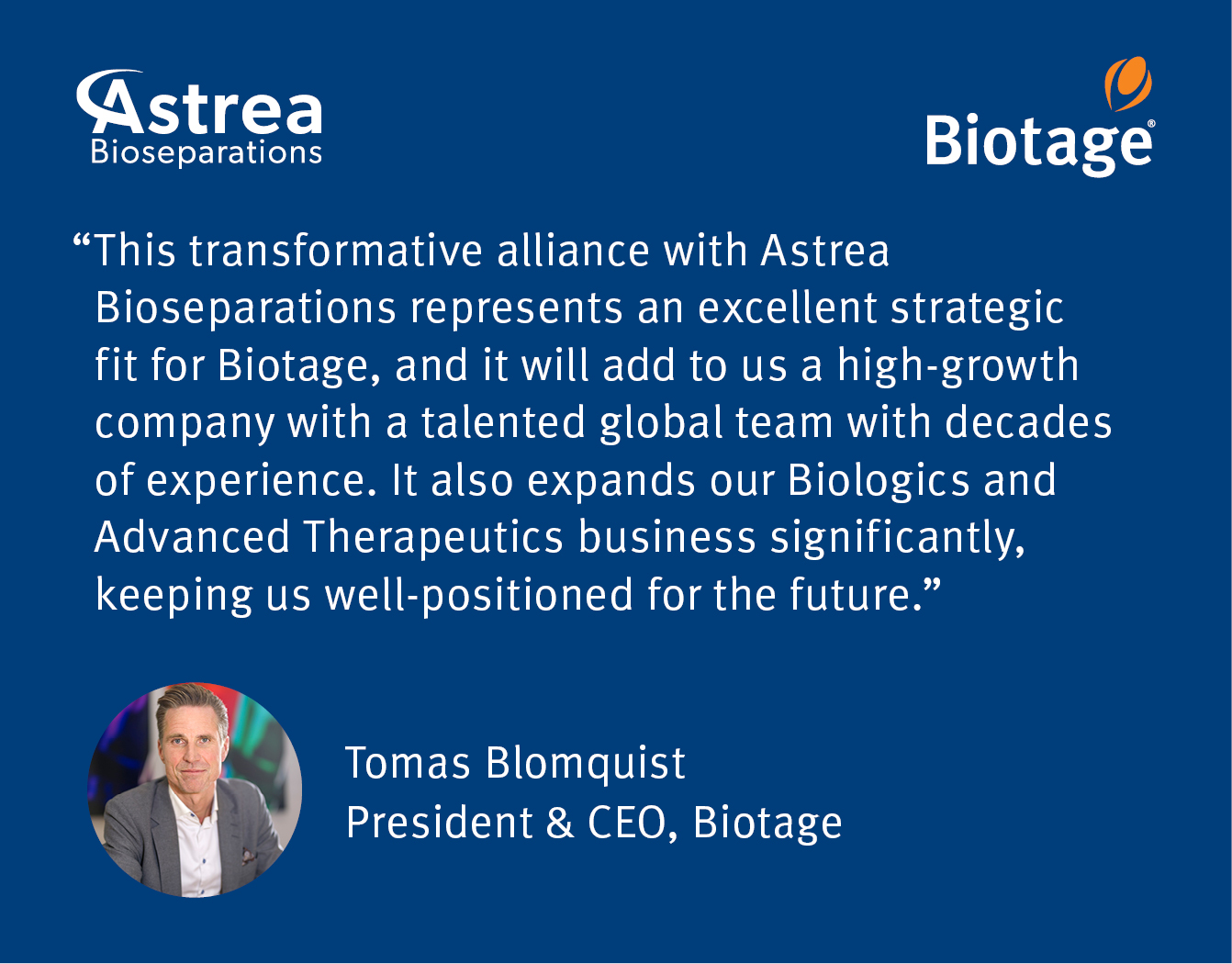 Biotage makes transformative acquisition of Astrea Bioseparations